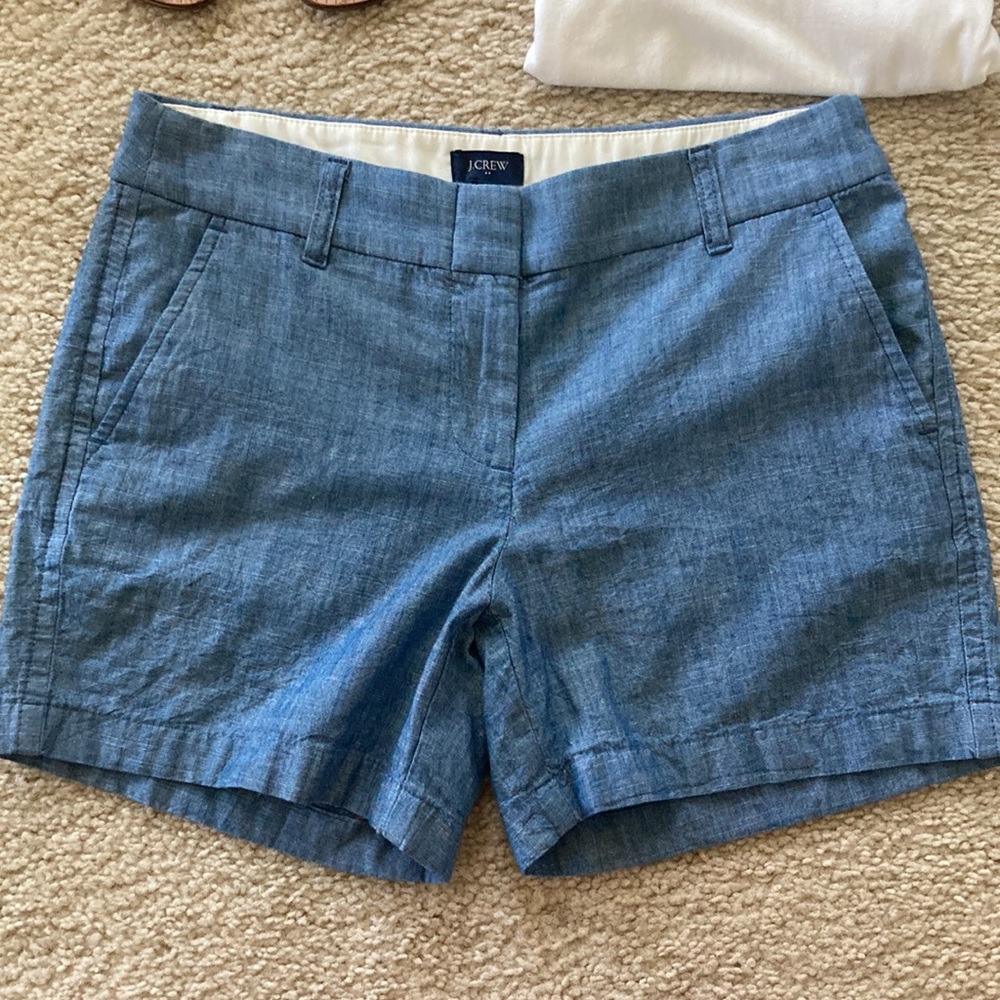 J. Crew Classic Chambray Shorts - Picture 2 of 7